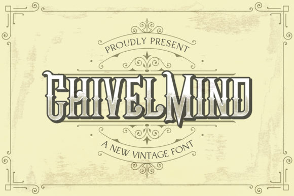 Chivel Mind Font for Vintage Web Design