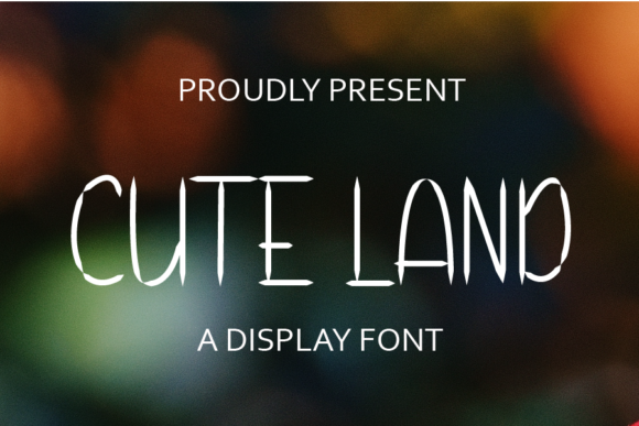 Cute Land: A Playful Display Font for Creative Projects
