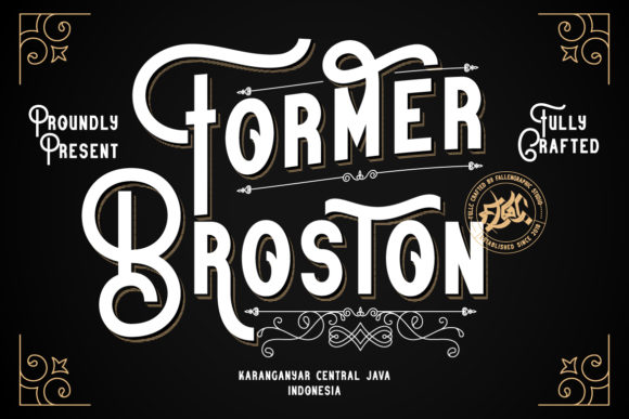 Former Broston Font: A Display Typeface for Business Creativity