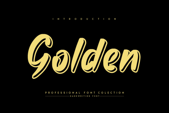Golden Display Font: A Flowing Typeface for Creative Projects