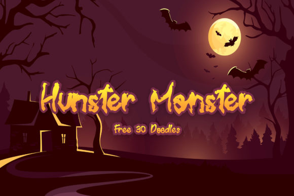 Hunster Monster Font for Creative Halloween Branding Projects