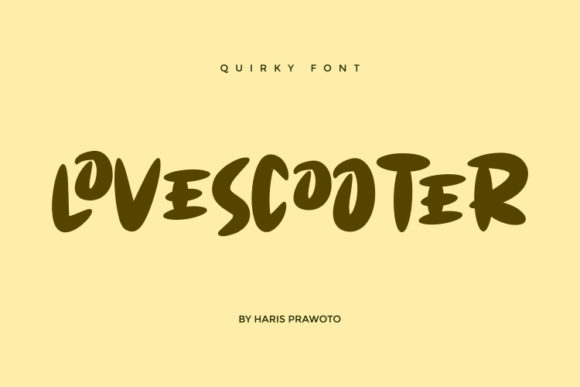 Lovescooter Font: Quirky Display for Digital Designers