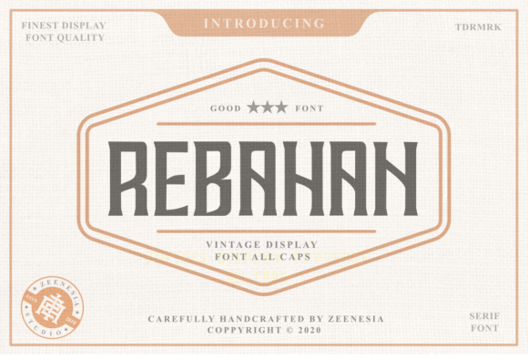 Rebahan: A Vintage Display Font for Standout Branding