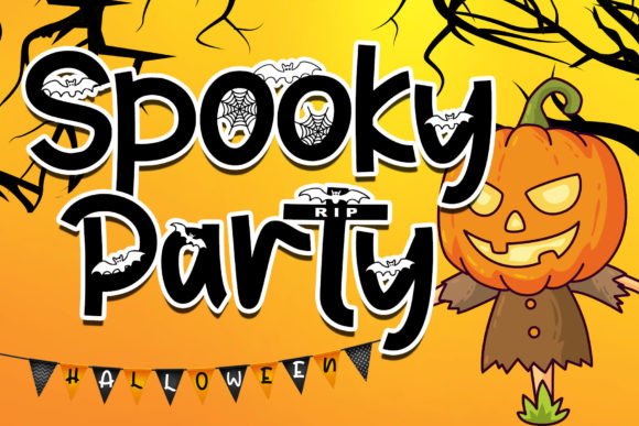 Spooky Party Font for Editorial Design Projects